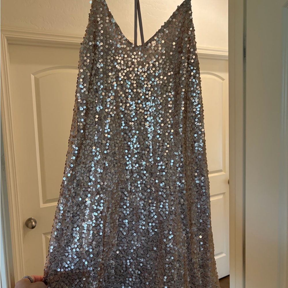 Gold Sequin Dress
